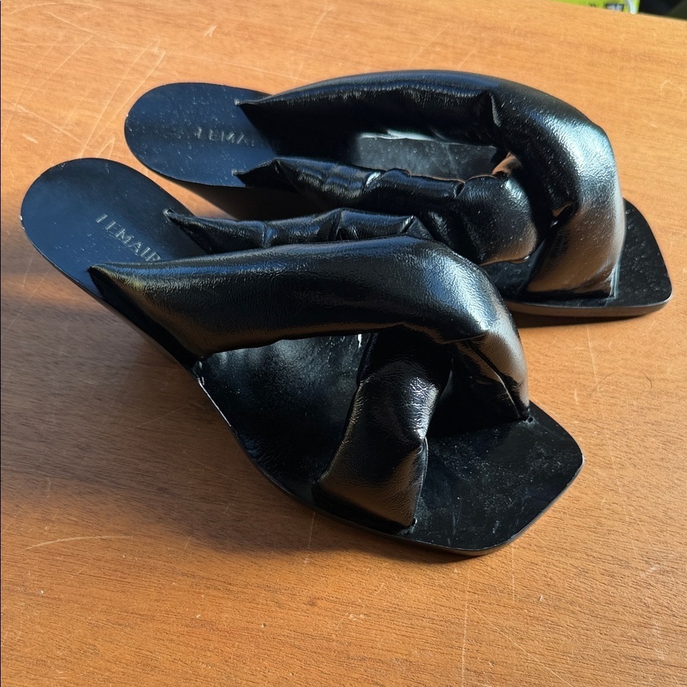 Lemaire Heeled Strapped Black Women's Sandals